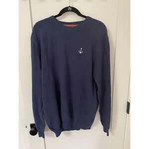 Seattle Kraken NHL Salute Mens Lg Indigo Muskoka Crew Pullover Sweater Ribbed